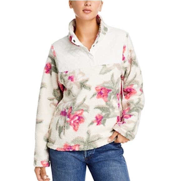 Tommy Bahama Fleece Beachway Blooms 1/4 Snap Pullover Jacket XS NEW $168 - Picture 3 of 8